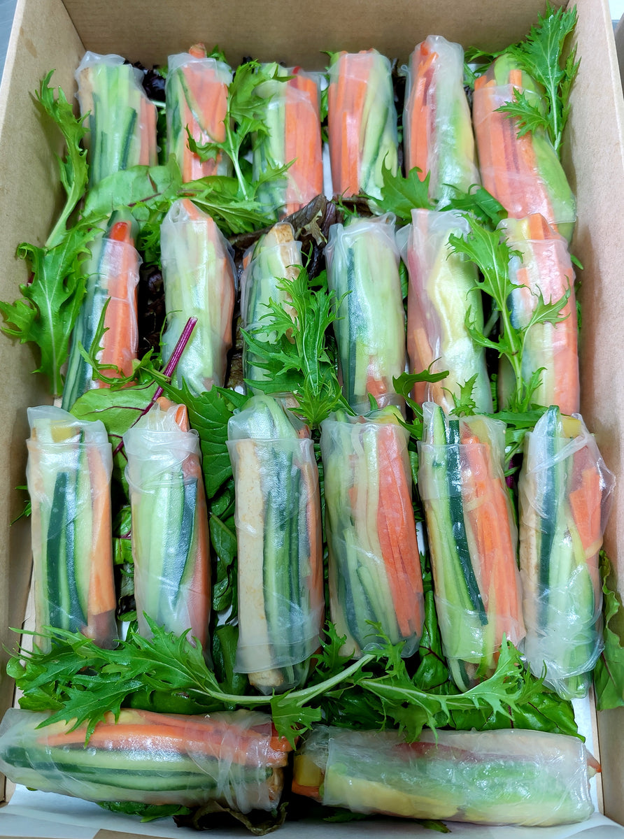 Mixed Rice Paper Rolls Platter Budget Gourmet Catering Southport